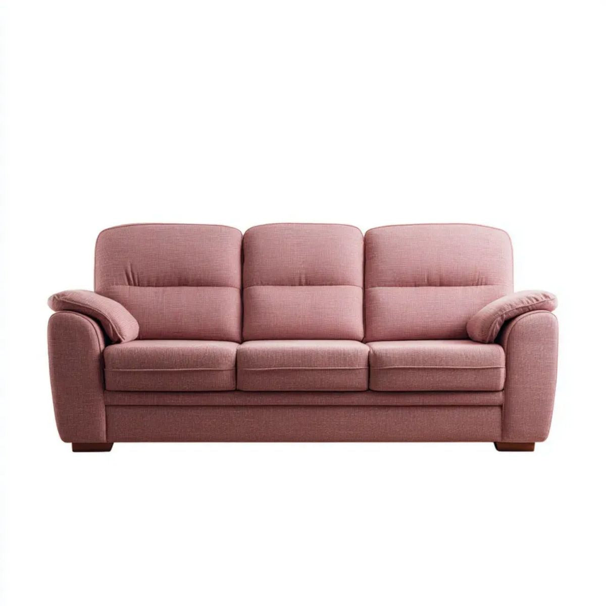 Sofa, 3-osobowa w prawo sofa w różowym kolorze poliester 210 x 90 x 92 cm