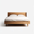 Łóżko dwuosobowe, Podwójne łóżko rama Dąb naturalny naturalna 180 x 200 cm lite drewno prostokątne