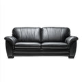 Sofa, 2-osobowa sofa czarny ze skóry syntetycznej surówki, 160 x 90 x 88 cm