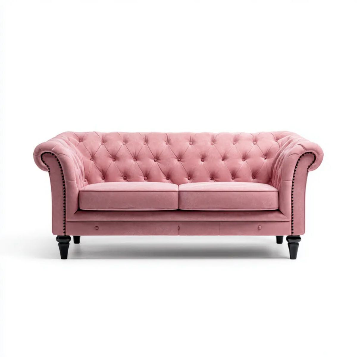 Sofa, Chesterfield 2 Plastikowy fotelik różowy poliester Plastikable sofa, 160 x 84 x 75 cm